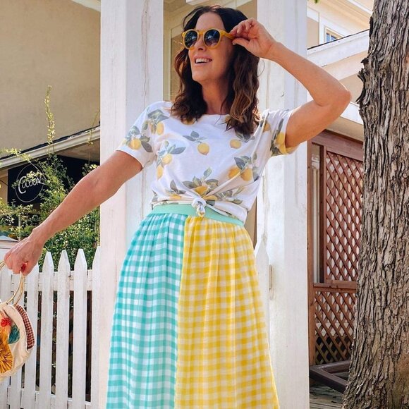 Anthropologie Eva Franco Lynsey Gingham Maxi Skirt 1x (Plus) - Picture 8 of 8